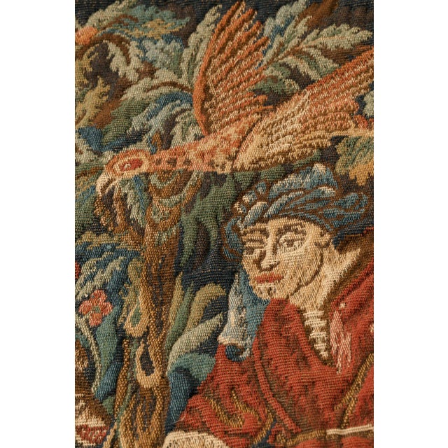 Brown Vintage Wall Tapestry, France For Sale - Image 8 of 14