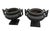 Pair of Vintage Neo-Classical Cast Iron Style Garden Urns – Matte Black For Sale In West Palm - Image 6 of 12