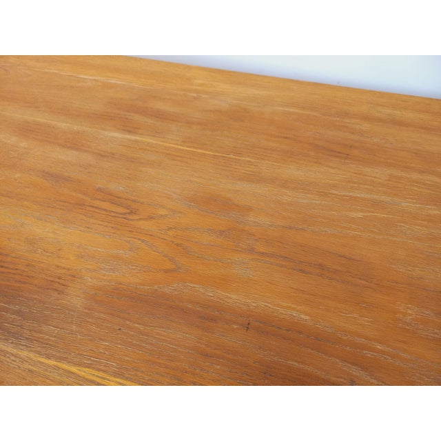 Large Vintage Brutalist Table in Oak, 1960s For Sale - Image 14 of 18