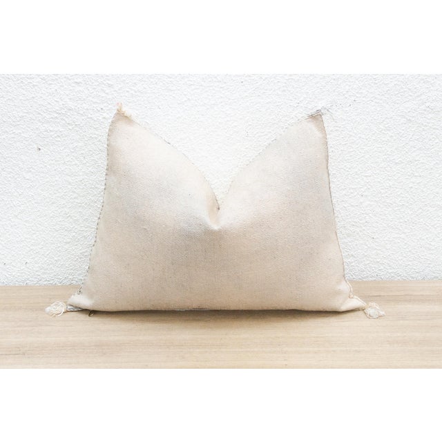 Textile Sidi Sand Silk Rug Lumbar Pillow For Sale - Image 7 of 8