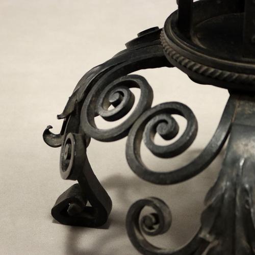 Metal Wrought Iron Vase Holder Column For Sale - Image 7 of 10