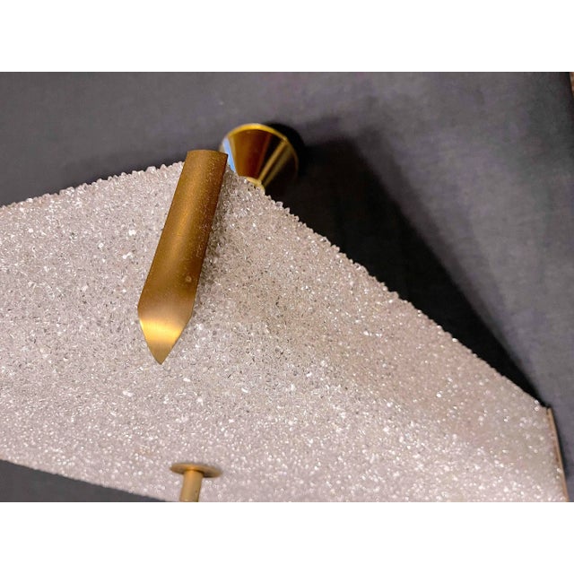 Mid 20th Century Perspex and Brass Diamond Shape Pendant, France Mid-Century For Sale - Image 5 of 7