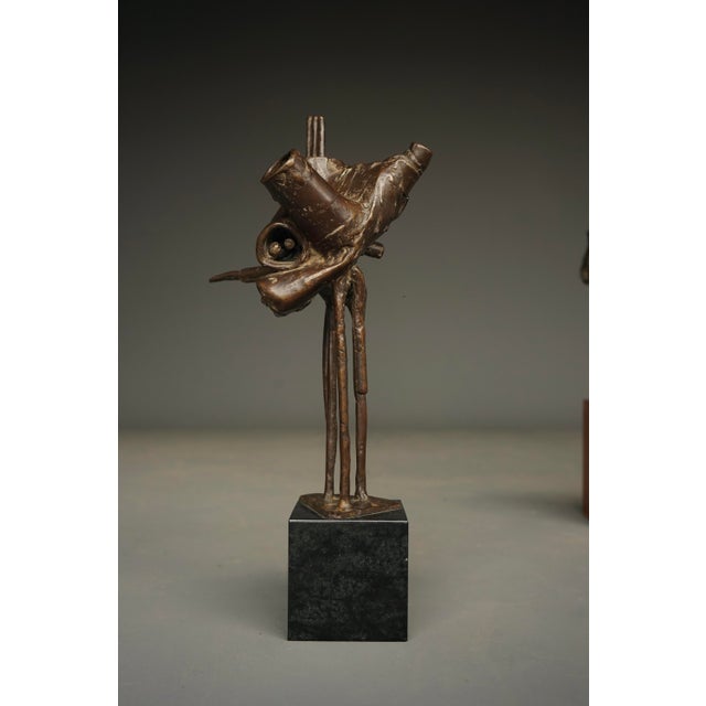 Abstract Bronze Sculpture by Jetty Homan, Netherlands, 1972 For Sale - Image 4 of 12