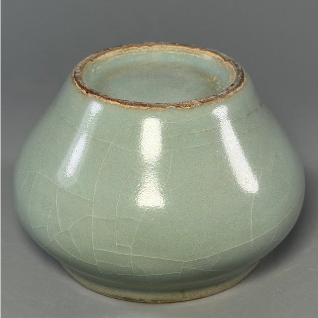 15th Century & Earlier Antique Chinese Celadon Covered Jar With Animal‑Form Finial, Collectible Antique For Sale - Image 5 of 6