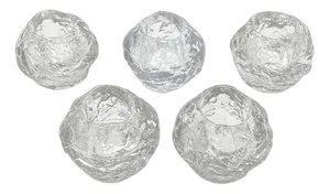 Snowball Candleholders by Ann Wolf for Kosta Boda, Sweden, 1973, Set of 5