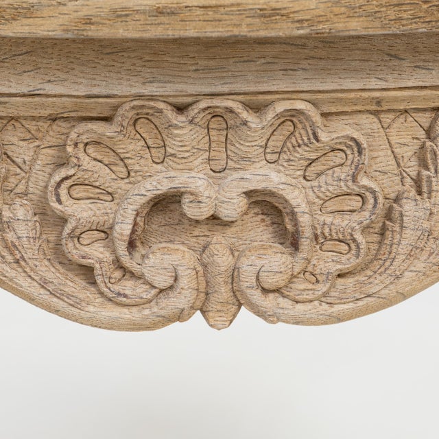 Wood 19th Century French Louis XV Carved Oak Side Table For Sale - Image 7 of 18