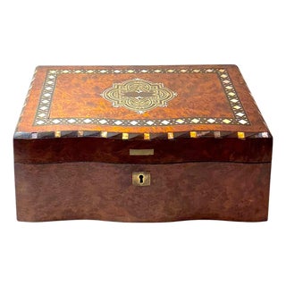 Late 19th Century French Napoleon III Inlaid Walnut Box For Sale