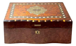 Late 19th Century French Napoleon III Inlaid Walnut Box