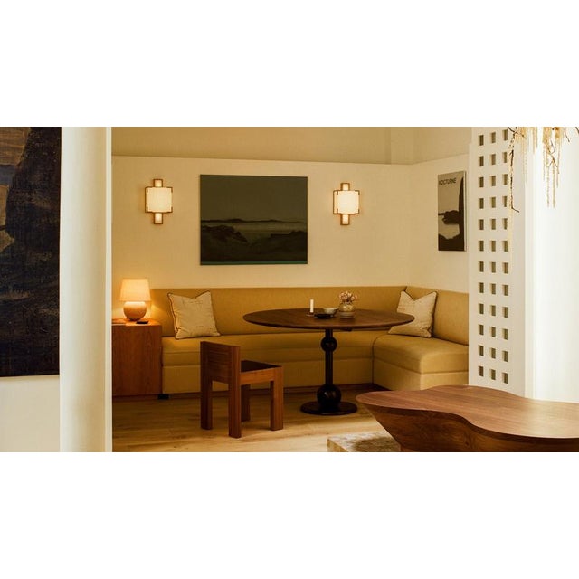White Yoshino Wall Lamp in Cherry Wood & Fine Silk by Veermakers For Sale - Image 8 of 13