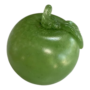 1970s Glass Apple by Ethan Allen Made in Italy