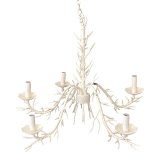 Vintage Coral Five Light Chandelier For Sale