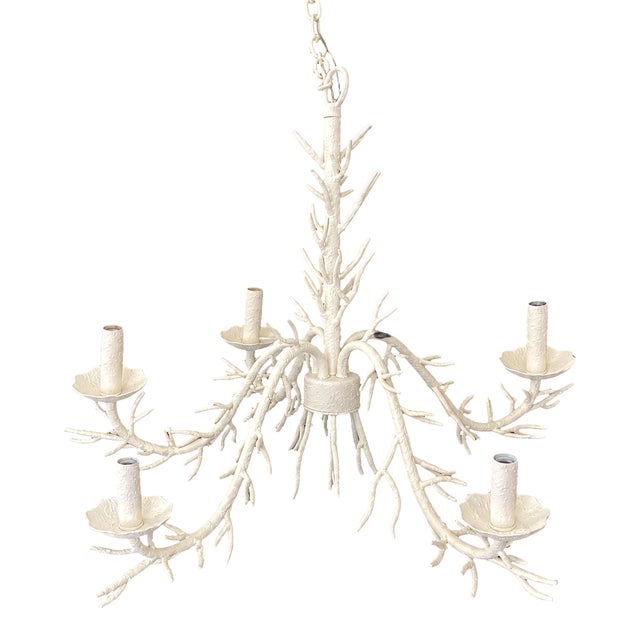 Vintage Coral Five Light Chandelier For Sale