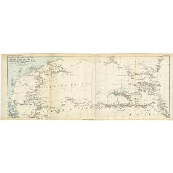 Late 19th Century Antique Exploration Map of Australia, 1876 For Sale - Image 5 of 5