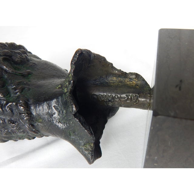 Vintage Roman Style Bronze Bust "Roman Head of a Youth" For Sale - Image 12 of 12
