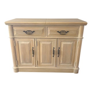 1980s Thomasville White Washed 1980’s Buffett/Sideboard For Sale
