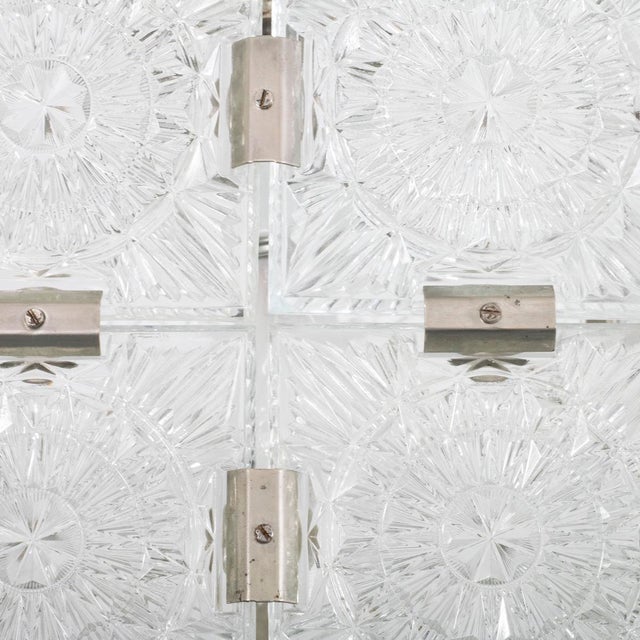 Molded glass tile chandelier by Kamenicky Senov For Sale - Image 12 of 12