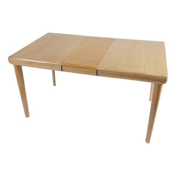 Vintage Heywood Wakefield Dining Table With One Leaf | Chairish