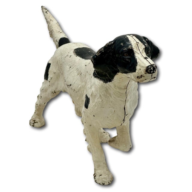 Black Large Vintage Hubley Manufacturing Company Cast Iron Setter / Hunting Dog Doorstop - Circa 1930s For Sale - Image 8 of 18