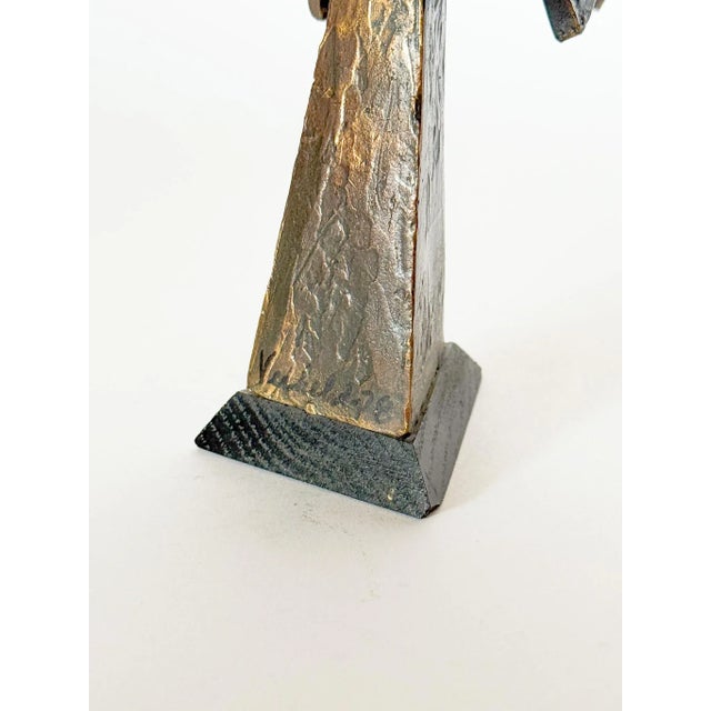 Brutalist Abstract Cast Bronze Sculpture, "The Hunter," Wilbert Verhelst (American, 1923–2012), Signed and Dated 1978 For Sale - Image 13 of 13