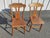 Vintage 1900s Plank Seat Farm Chairs - a Pair For Sale - Image 4 of 4