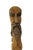 Figurative Antique Folk Art Carved Wood Dog Animal & Bearded Man Double Face Walking Stick For Sale - Image 3 of 10