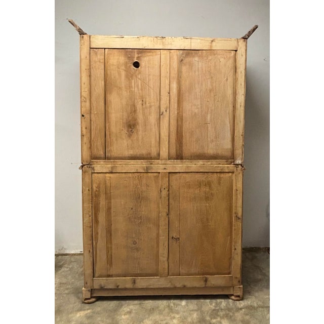19th Century English Pine Linen Press For Sale - Image 9 of 9