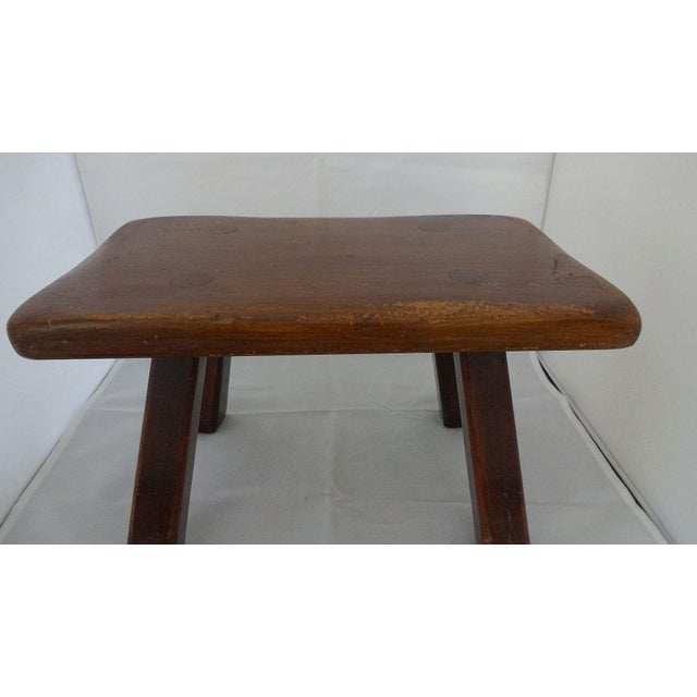 Cushman of Vermont Vintage Cushman Wood Stool #9038 For Sale - Image 4 of 5