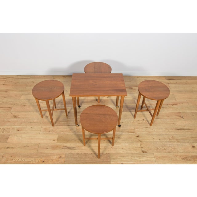 Mid-Century Modern Danish Nesting Tables by Poul Hundevad for Novy Domov, Czechoslovakia, 1960s, Set of 5 For Sale - Image 18 of 18