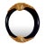Mirror, Nostalgic, Round Black & Gold For Sale