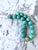 Contemporary Turquoise and Carved Jade Beaded Necklace Designed by Matthew Izzo For Sale - Image 3 of 6