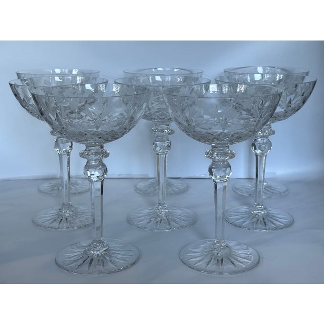 Rogaska Queen Champage Coupes - Set of 7 For Sale In Seattle - Image 6 of 11