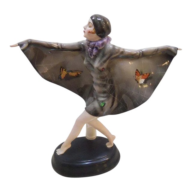 Goldscheider "The Captured Bird" Porcelain Sculpture For Sale