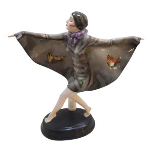 Goldscheider "The Captured Bird" Porcelain Sculpture