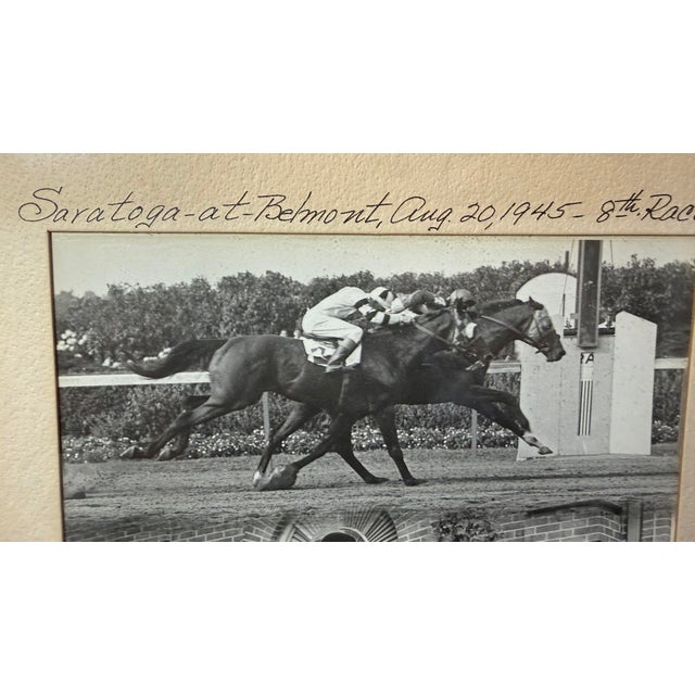 American Vintage 45 Original Bert Morgan Sonnet Ke Belmont Horse Racing Jockey Photograph For Sale - Image 3 of 9