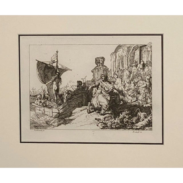 Rembrandt etching done by Francesco Novelli, Italy circa 1770.