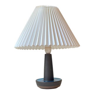 Ceramic Turquoise Table Lamp by Einar Johansen for Søholm, 1960s For Sale