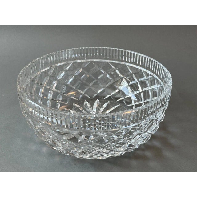 This beautiful, deeply ribbed, and diamond patterned crystal bowl is vintage and made by Waterford Crystal in Ireland. It...
