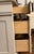 Pair of Three-Drawer Traditional Nightstands in Natural Linen For Sale - Image 4 of 11