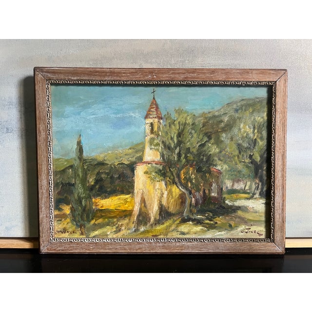 Paint Vintage Signed Provencial Painting, Signed by Artist, C. 1930's For Sale - Image 7 of 13