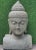 Mid 20th Century Vintage Stone Garden Buddha Bust Statue For Sale - Image 5 of 6