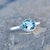 Natural Aquamarine Ring 6.5 14k W Gold 1.37 TCW Certified For Sale In New York - Image 6 of 12