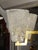 Sculptural Brass and Glass Six-Arm Hanging Light Fixture For Sale - Image 4 of 9