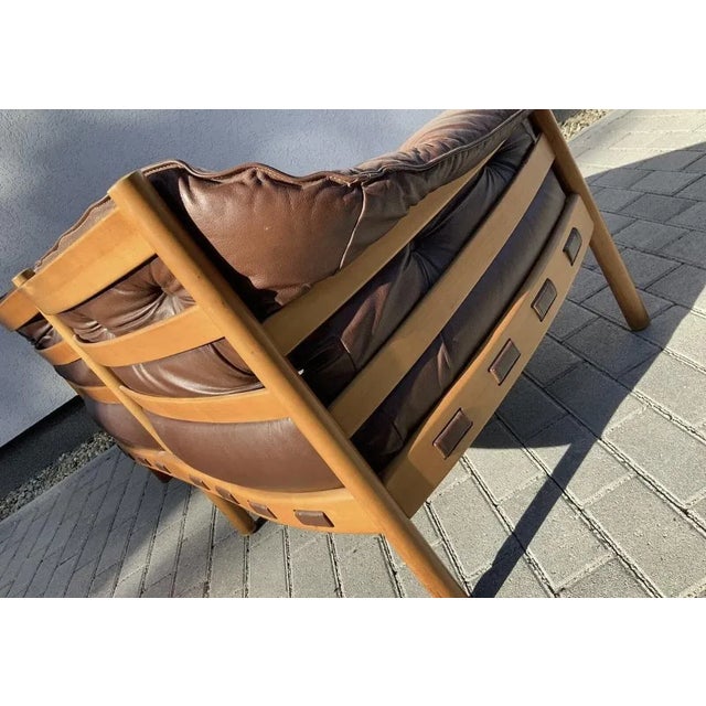 Textile Mid-Century Coja Sofa in Leather by Arne Norell, Sweden For Sale - Image 7 of 12