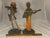 Antique Spelter Musician Candlesticks: Cold Painted Caricature Pair For Sale - Image 9 of 10