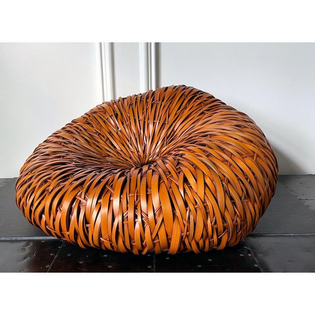 Large Contemporary Japanese Woven Bamboo Sculpture Mimura Chikuho For Sale - Image 10 of 16
