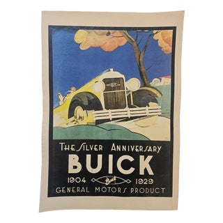 Art Deco Buick Automobile Advertising Poster, 1930s For Sale