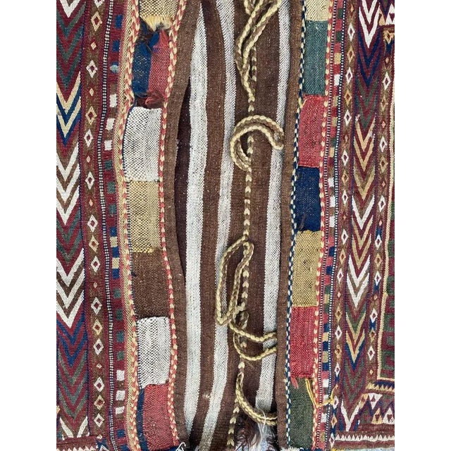 Rustic Vintage Double Face Horse Cover Kilim For Sale - Image 3 of 18