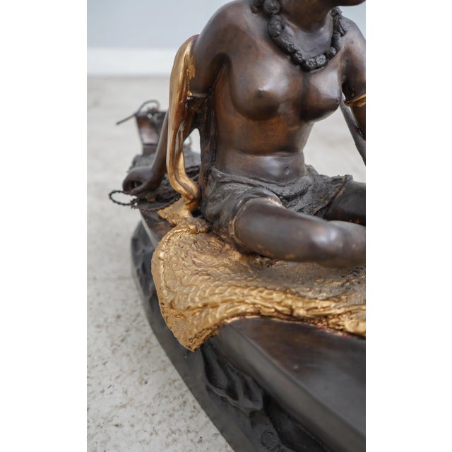 CM Russell Signed Bronze Sculpture Female Native American For Sale In Philadelphia - Image 6 of 13