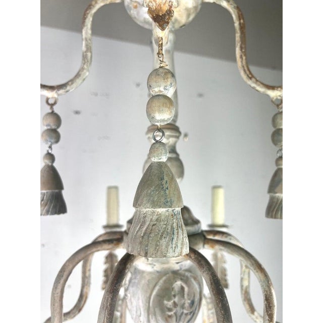 Early 21st Century 12-Light Hand-Painted Tuscan Chandelier by Melissa Levinson For Sale - Image 5 of 12