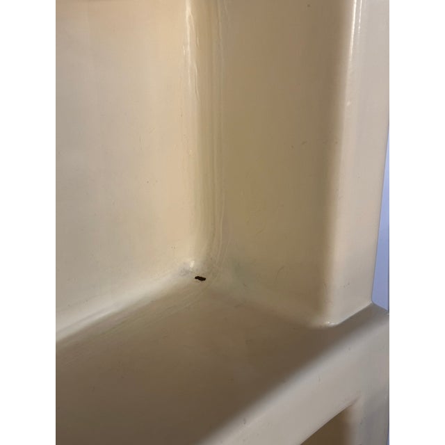 Wall-Mounted Bookcase in Ivory-Printed Propylene from Meurop, France, 1960s For Sale - Image 9 of 15